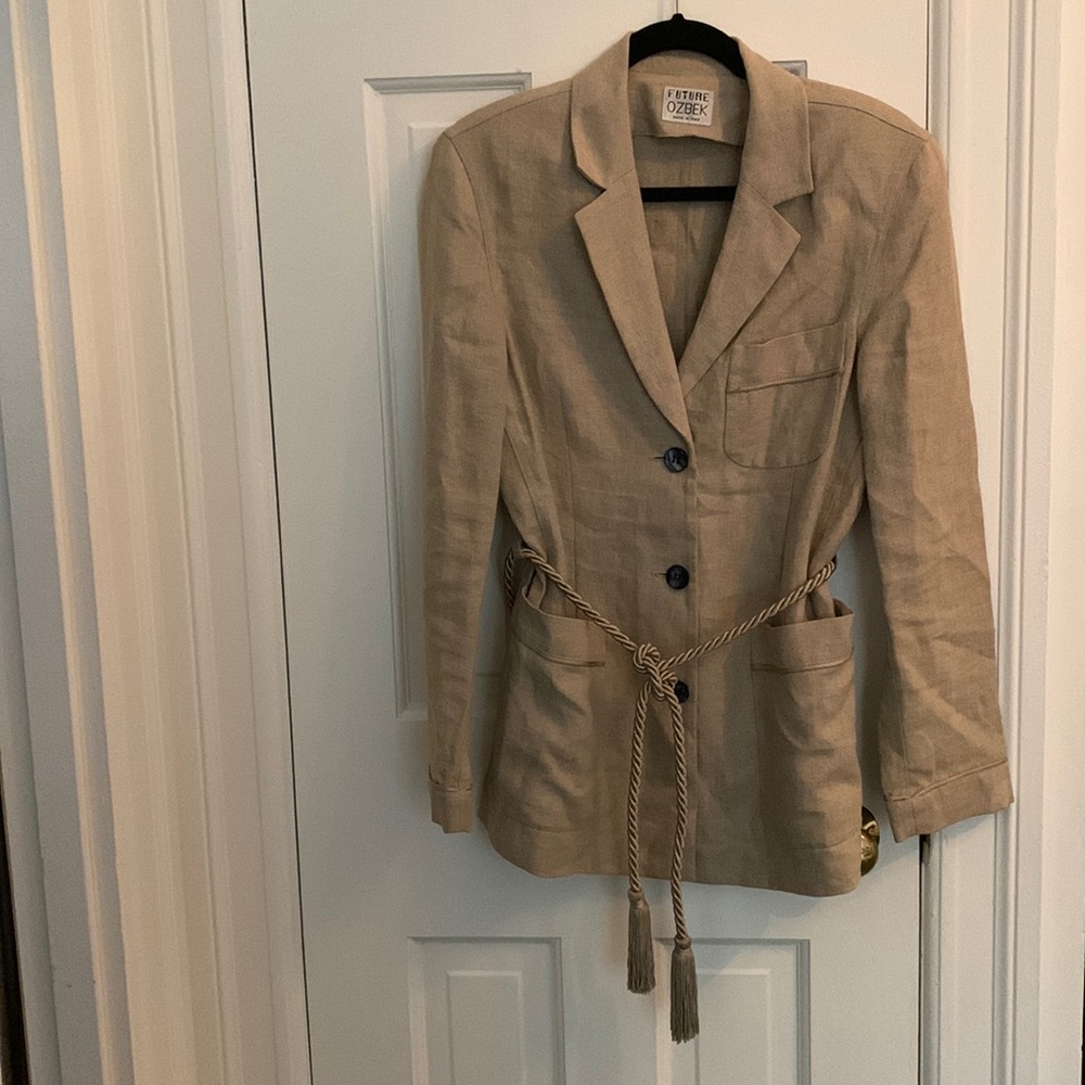 Rifat Ozbek linen blazer